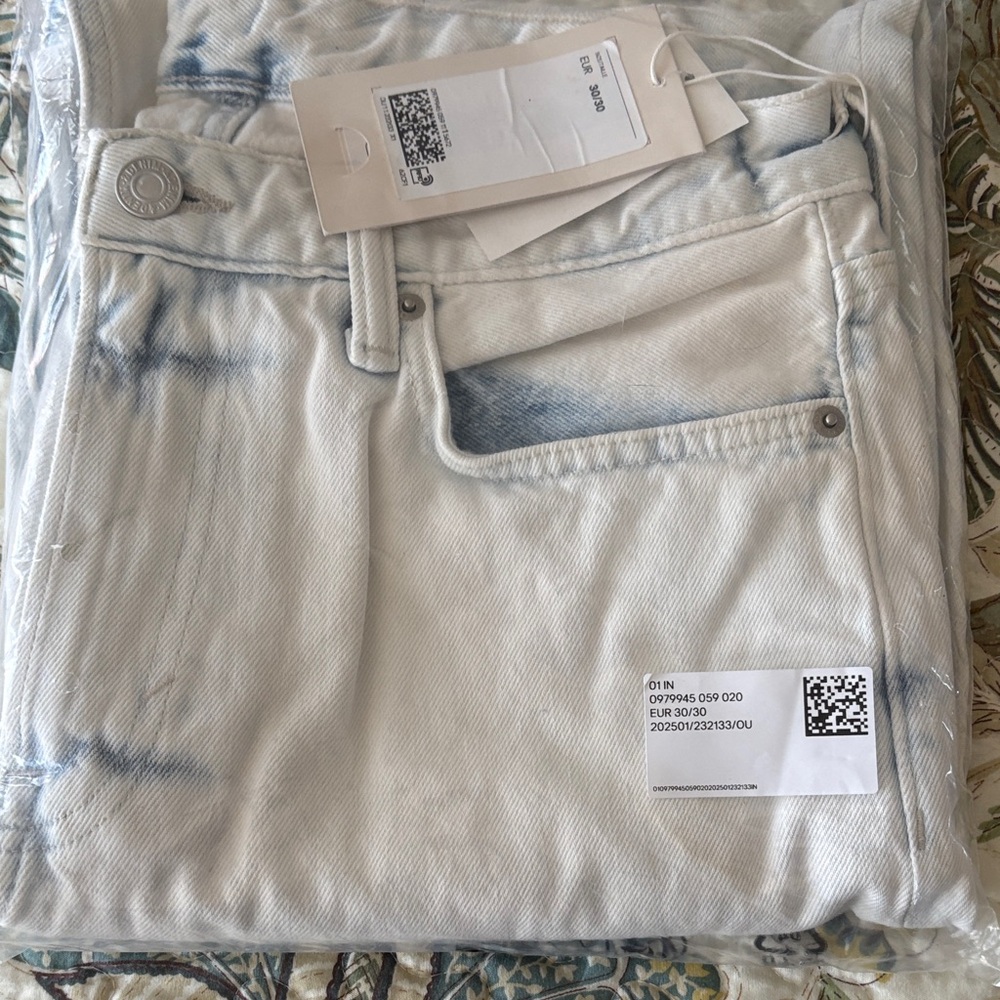 Stylish White and Blue Jeans